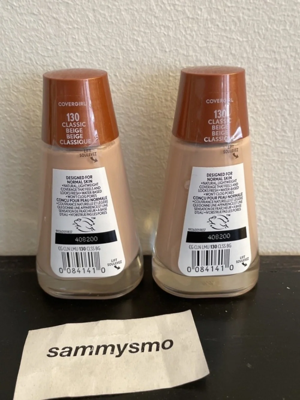 Covergirl Clean Liquid Foundation 130 Classic Beige 1 oz., x2